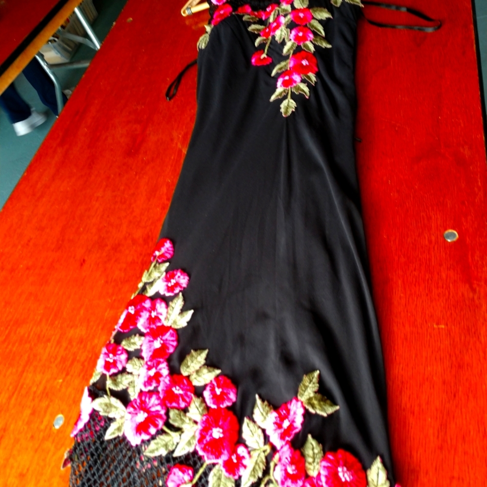 Midi length floral print dress